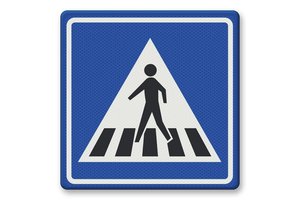 Verkeersbord RVV L02 - Voetgangers oversteekplaats Verkeersbord RVV L02 - Voetgangers oversteekplaats