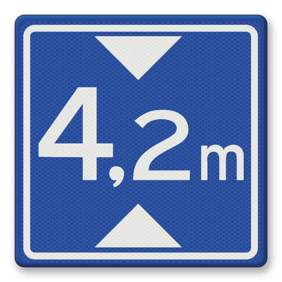 Verkeersbord RVV L01 - Hoogte onderdoorgang Verkeersbord RVV L01 - Hoogte onderdoorgang