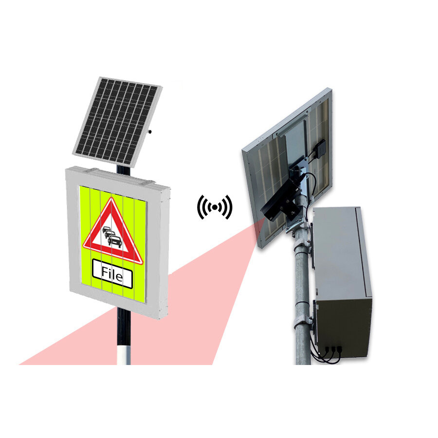 Autonomous solar powered traffic jam reporting system PVMS