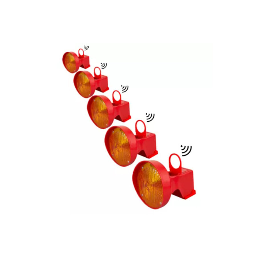 LED Obstakellampen set 5 stuks synchroon voor verkeerskegels LED Obstakellampen set 5 stuks synchroon voor verkeerskegels