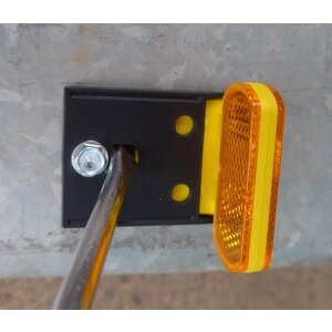 Flexibele Barrier Reflector geel + houder Swareflex Flexibele Barrier Reflector geel + houder