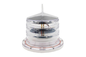 Solar marine navigation light white