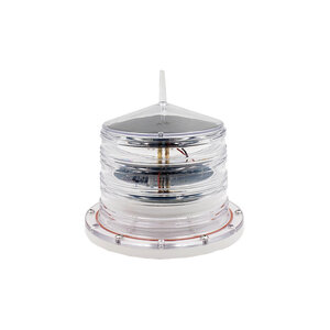 Solar marine navigation light white