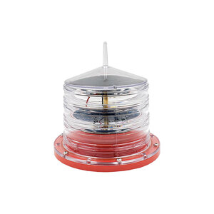 Solar marine navigation light red