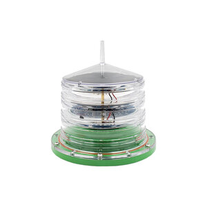 Solar marine navigation light green