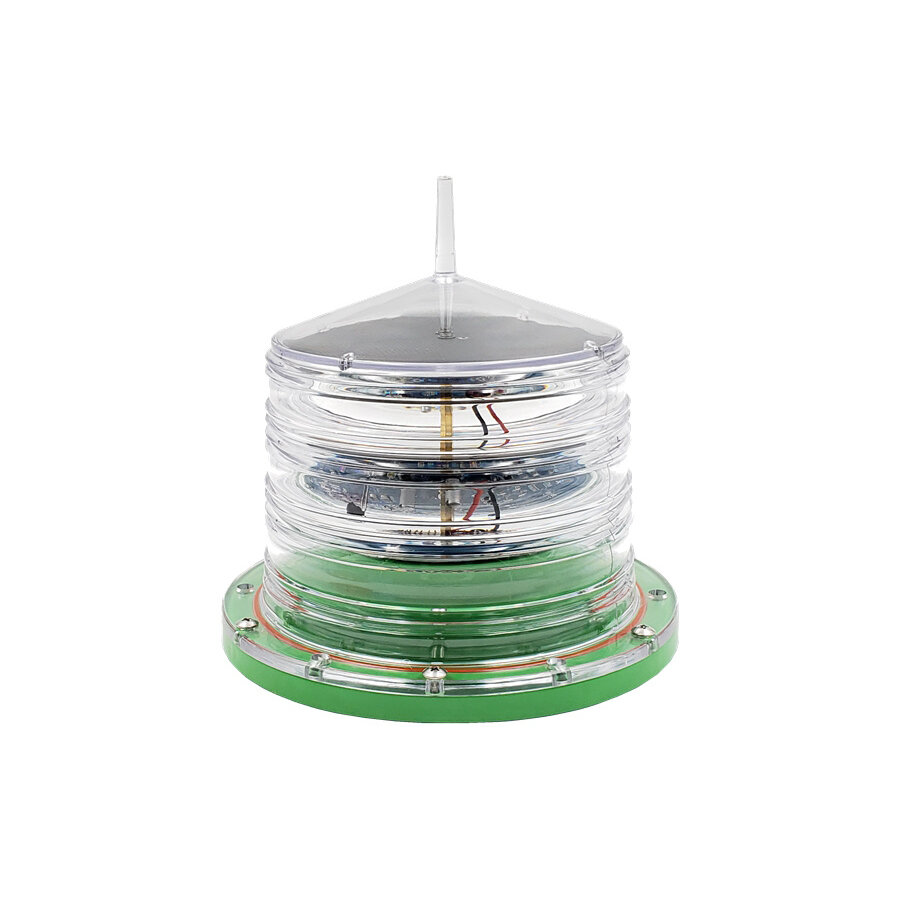 Solar marine navigation light green