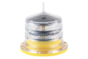 Solar marine navigation light yellow