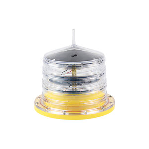 Solar marine navigation light yellow