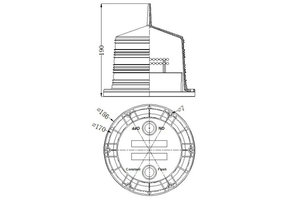 Solar marine navigation light white Solar marine navigation light white