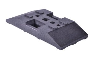 Recycled rubber delineator base