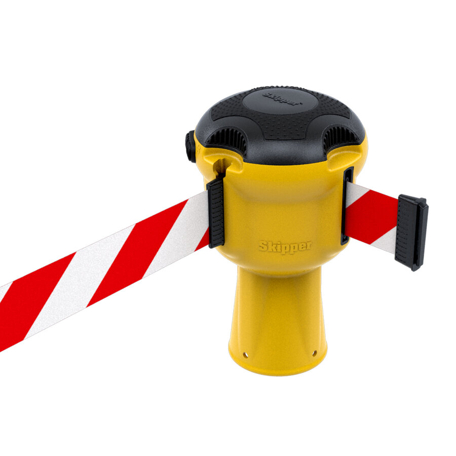Skipper Skipper retractable safety barrier yellow with 9 meter tape