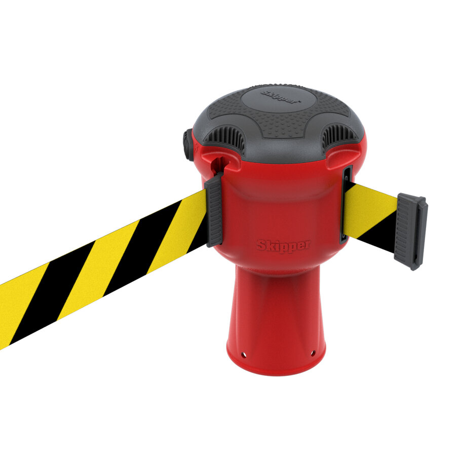 Skipper retractable safety barrier red with 9 meter tape Skipper Skipper retractable safety barrier red with 9 meter tape