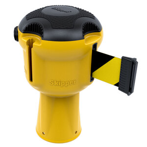 Skipper retractable safety barrier yellow with 9 meter tape