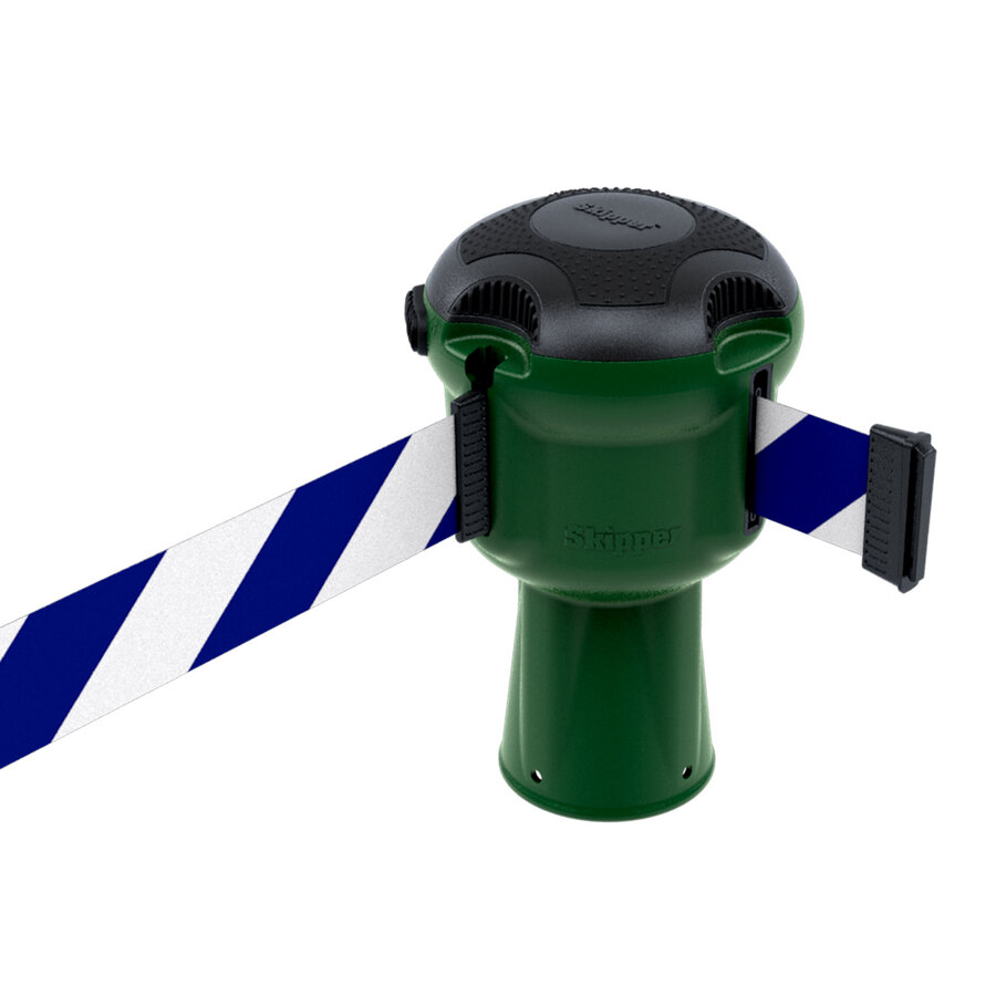 Skipper Skipper retractable safety barrier green with 9 meter tape