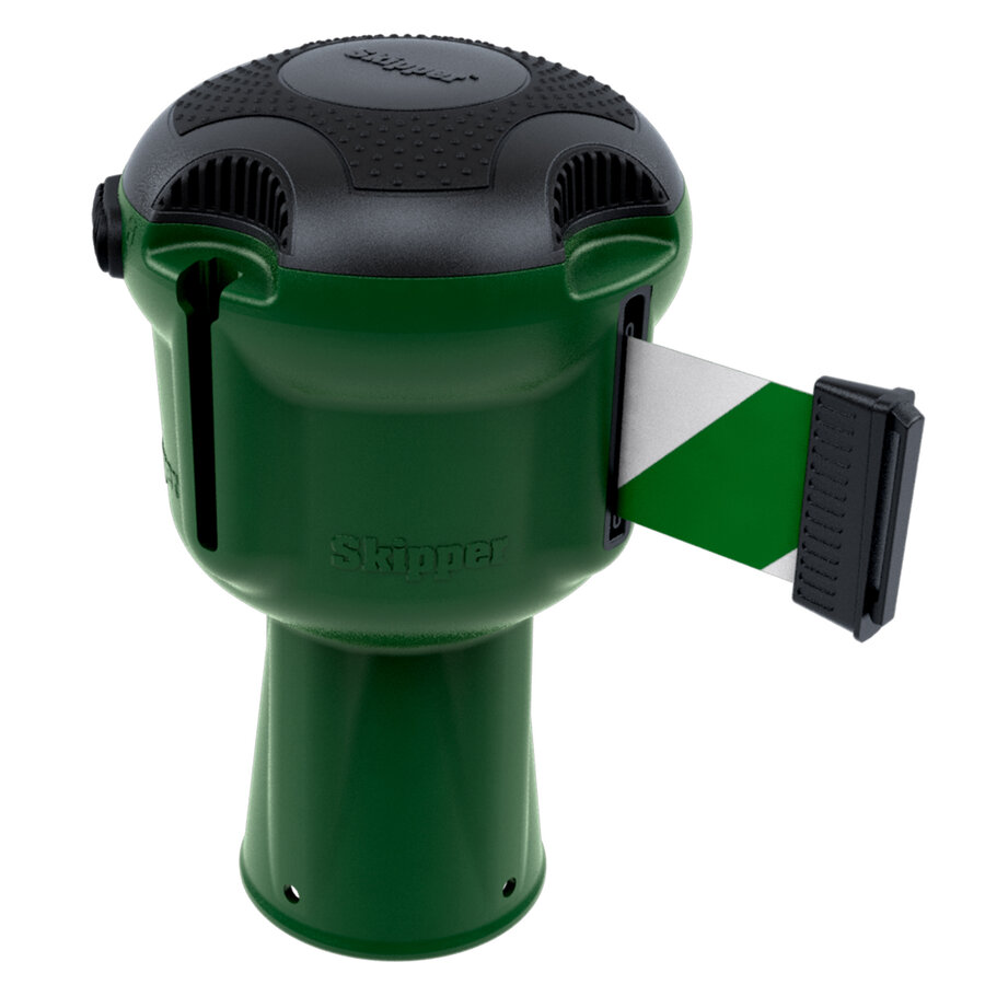 Skipper Skipper retractable safety barrier green with 9 meter tape