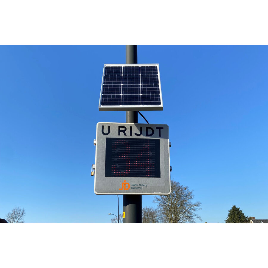 Snelheidsdisplay smiley LED op zonne-energie