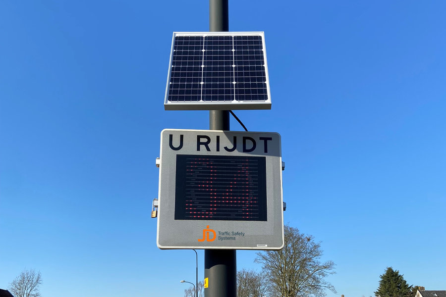 Snelheidsdisplay LED op accu (tijdelijk gebruik)