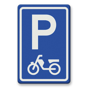 Verkeersbord RVV E08e - Parkeerplaats bromfietsen