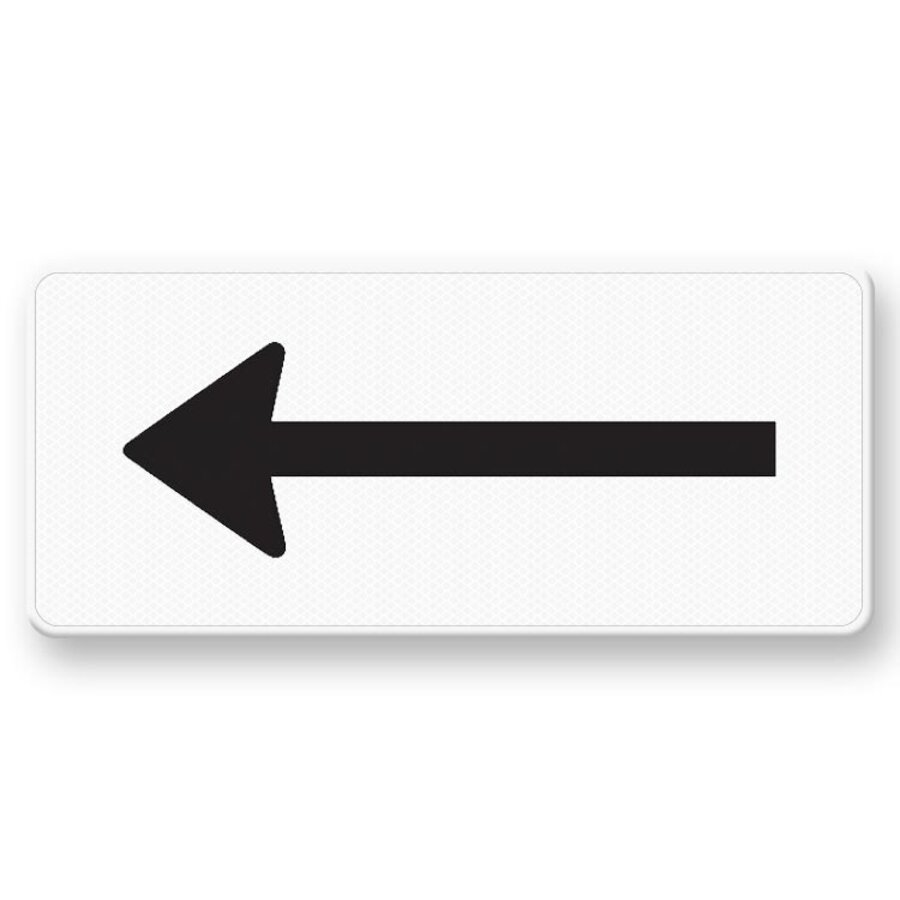 Verkeersbord onderbord OB501L pijl links DOR Verkeersbord onderbord OB501L pijl links DOR
