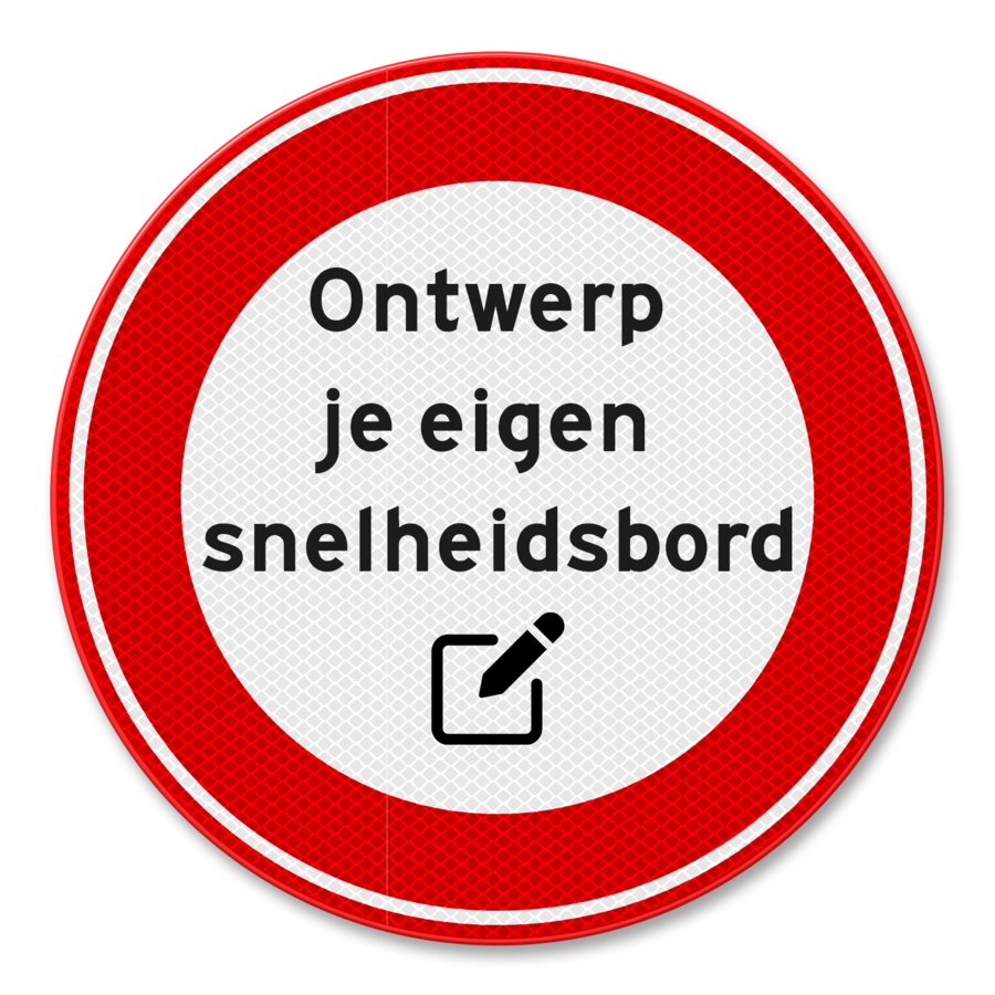 Traffic sign A1 design your own speedsign