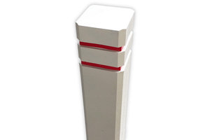 Recycled plastic diamand head bollard white Recycled plastic diamand head bollard white