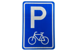 Traffic sign RVV E08f - Parking cyclists Traffic sign RVV E08f - Parking cyclists
