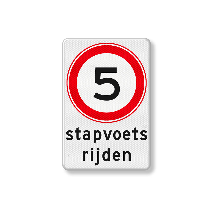 Traffic Sign 5 km - drive slowly Traffic Sign 5 km - drive slowly
