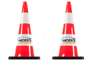 Verkeerskegel met logo bedrukken Verkeerskegel met logo bedrukken