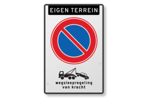 Parking sign E1, banner own site, tow away regulation Parking sign E1, banner own site, tow away regulation
