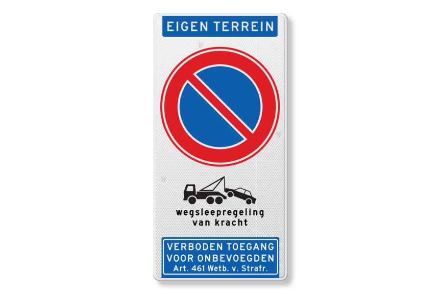 Verkeersbord verboden te parkeren eigen terrein, art 461 - Traffic