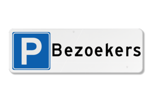 Parkeerbord bezoekers