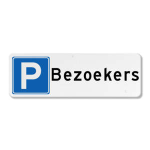 Parkeerbord bezoekers