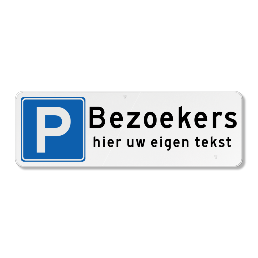 Parking sign visitors with own text Parking sign visitors with own text