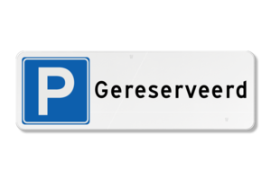 Parking sign reserved Parking sign reserved