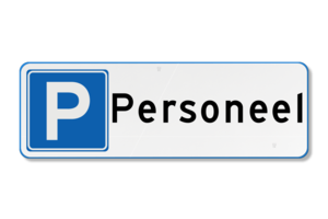 Parkeerbord personeel Parkeerbord personeel