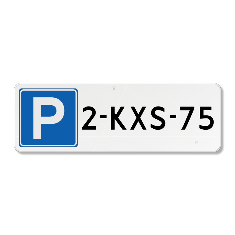 Parking sign license Plate