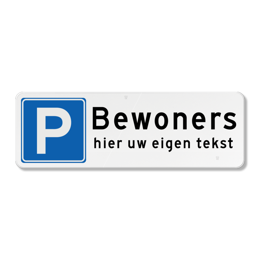 Parking sign  residents with own text