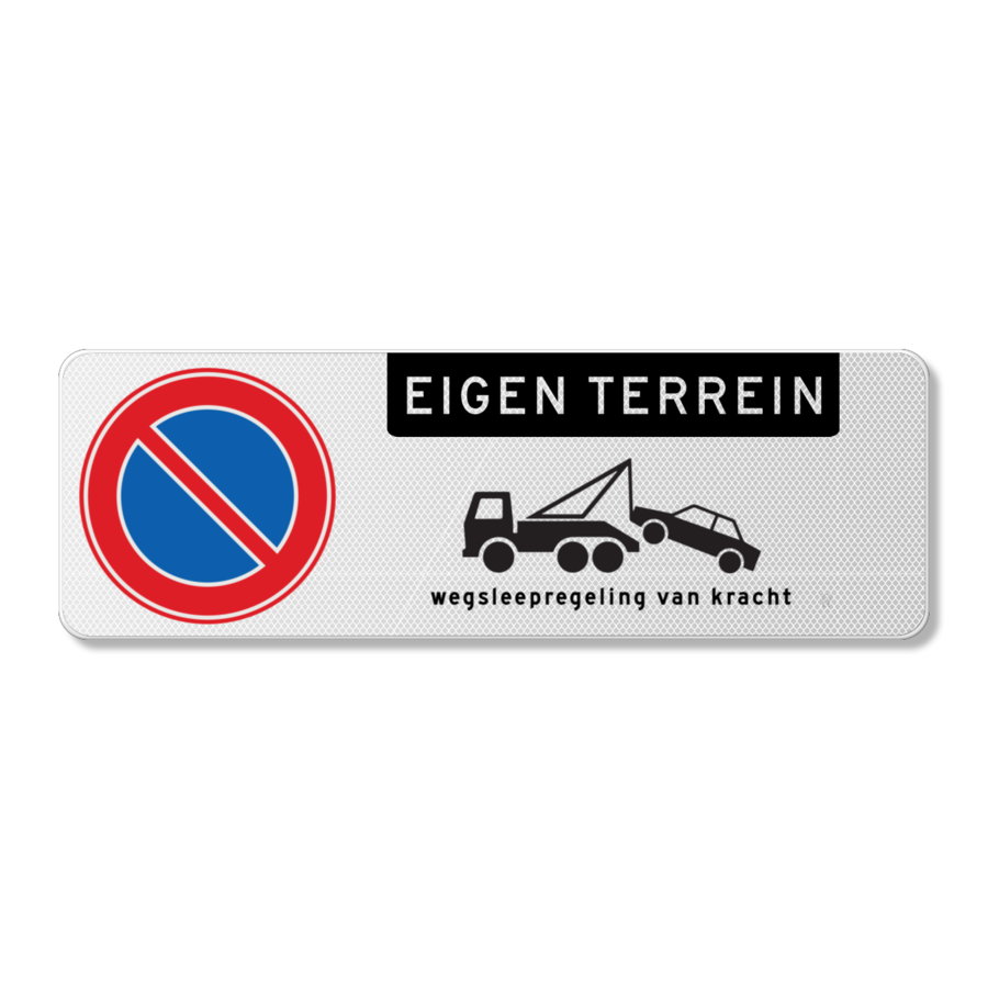 Parking sign own terrain towing arrangement Parking sign own terrain towing arrangement