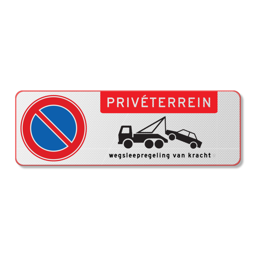 Parking sign private terrain tow away arrangement
