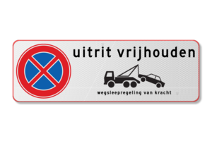 Parking sign keep exit free Parking sign keep exit free