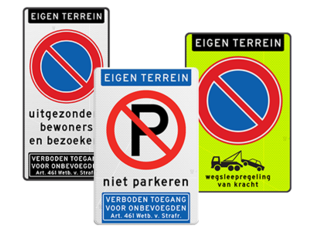 No parking signs