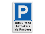 Parkeerbord RVV E4 met eigen tekst