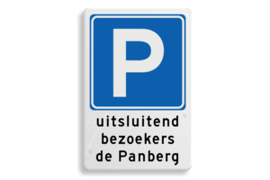 Parking sign RVV E4 with own text Parking sign RVV E4 with own text