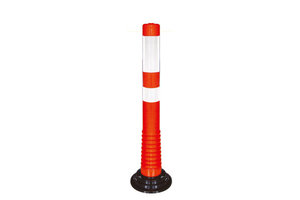 Flexible and removable barrier poles orange
