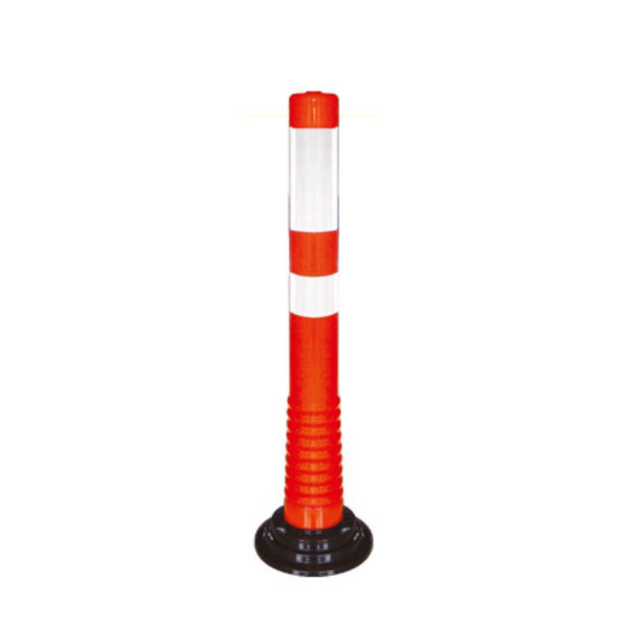 Flexible and removable barrier poles orange