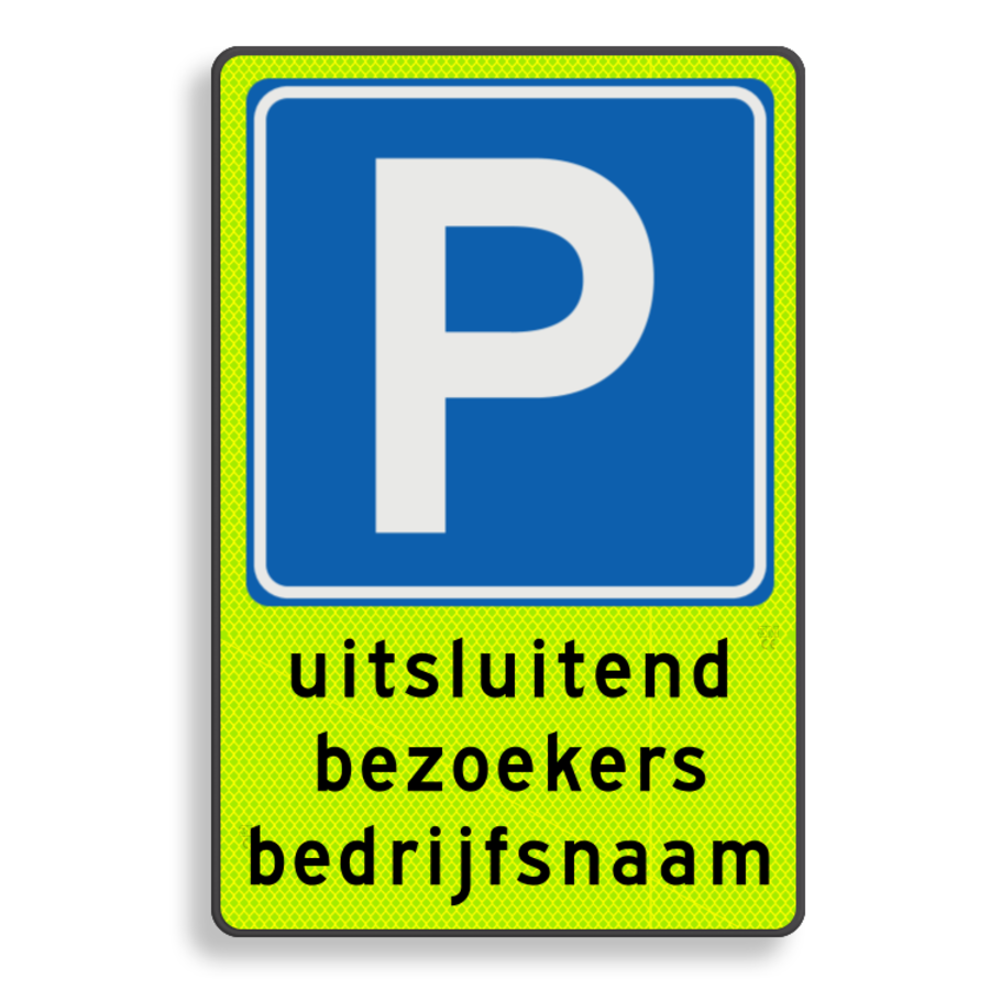 Parkeerbord E4 uitsluitend parkeren bezoekers