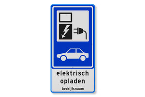 Parkeerbord elektrisch opladen + bedrijfsnaam Parkeerbord elektrisch opladen + bedrijfsnaam