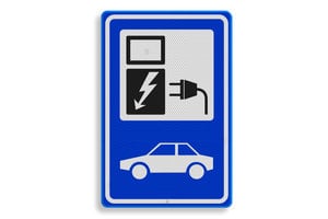 Verkeersbord elektrische auto RVV BW101_SP19 laadpunt