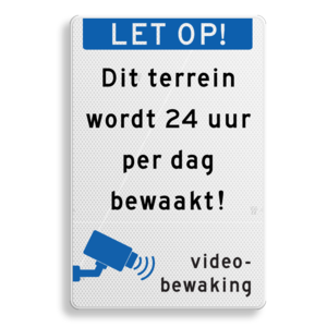 Traffic sign video surveillance, banner + own text