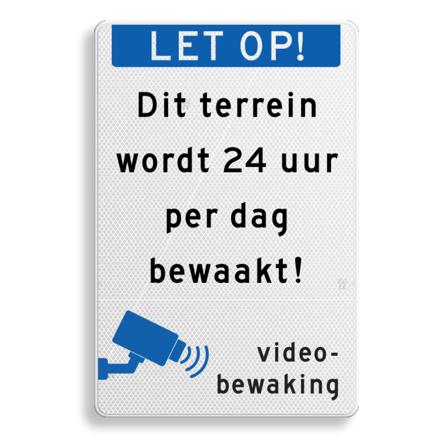 Traffic sign video surveillance, banner + own text Traffic sign video surveillance, banner + own text